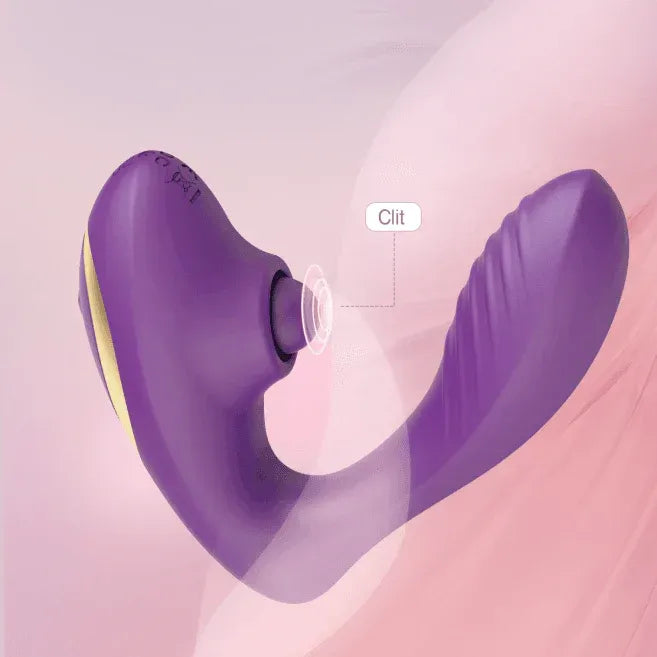 Purple OG POP clitoral tapping vibrator with labeled clit stimulation point