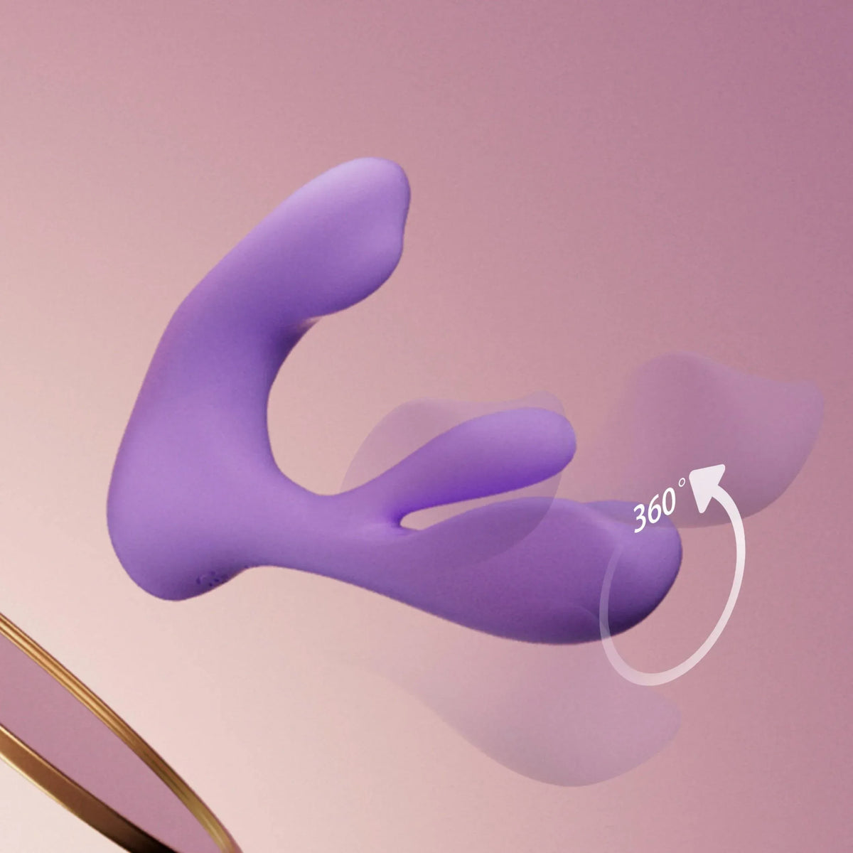 Purple wearable swing vibrator with 360-degree rotation for dual stimulation