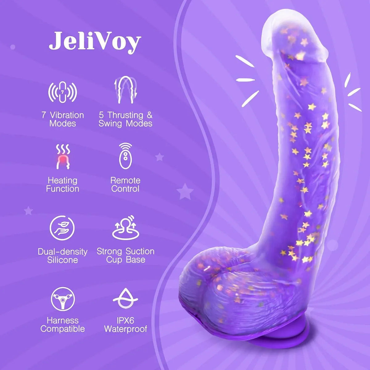 JeliVoy Thrusting Dildo Vibrator - Tracy's Dog