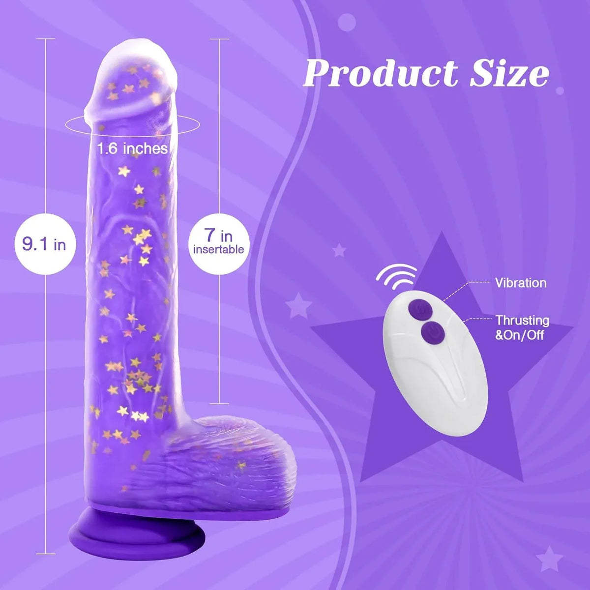JeliVoy Thrusting Dildo Vibrator - Tracy's Dog