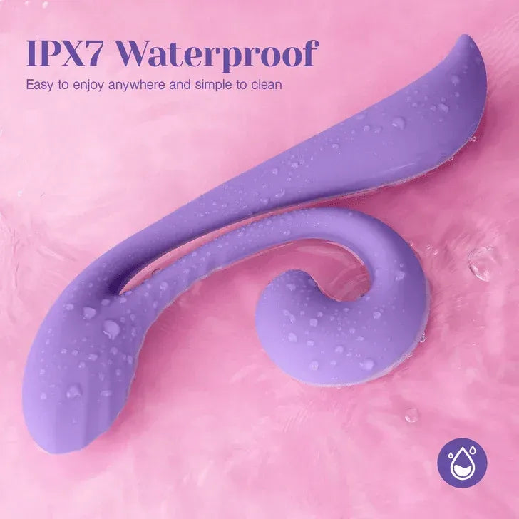 Junibell purple rabbit vibrator with IPX7 waterproof silicone design