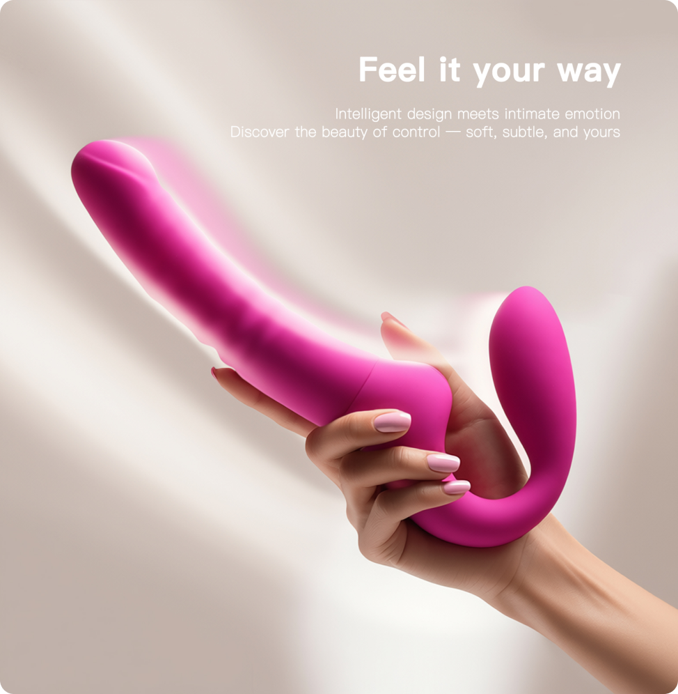 Pink silicone G-spot thrusting vibrator with curved clitoral stimulator, waterproof design