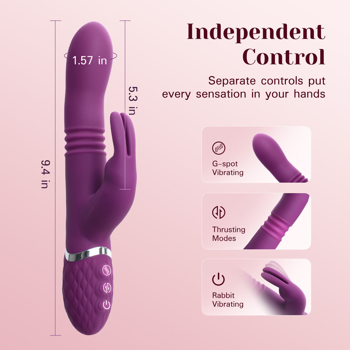 Evohare 3 in 1 G Spot Rabbit Vibrator-5