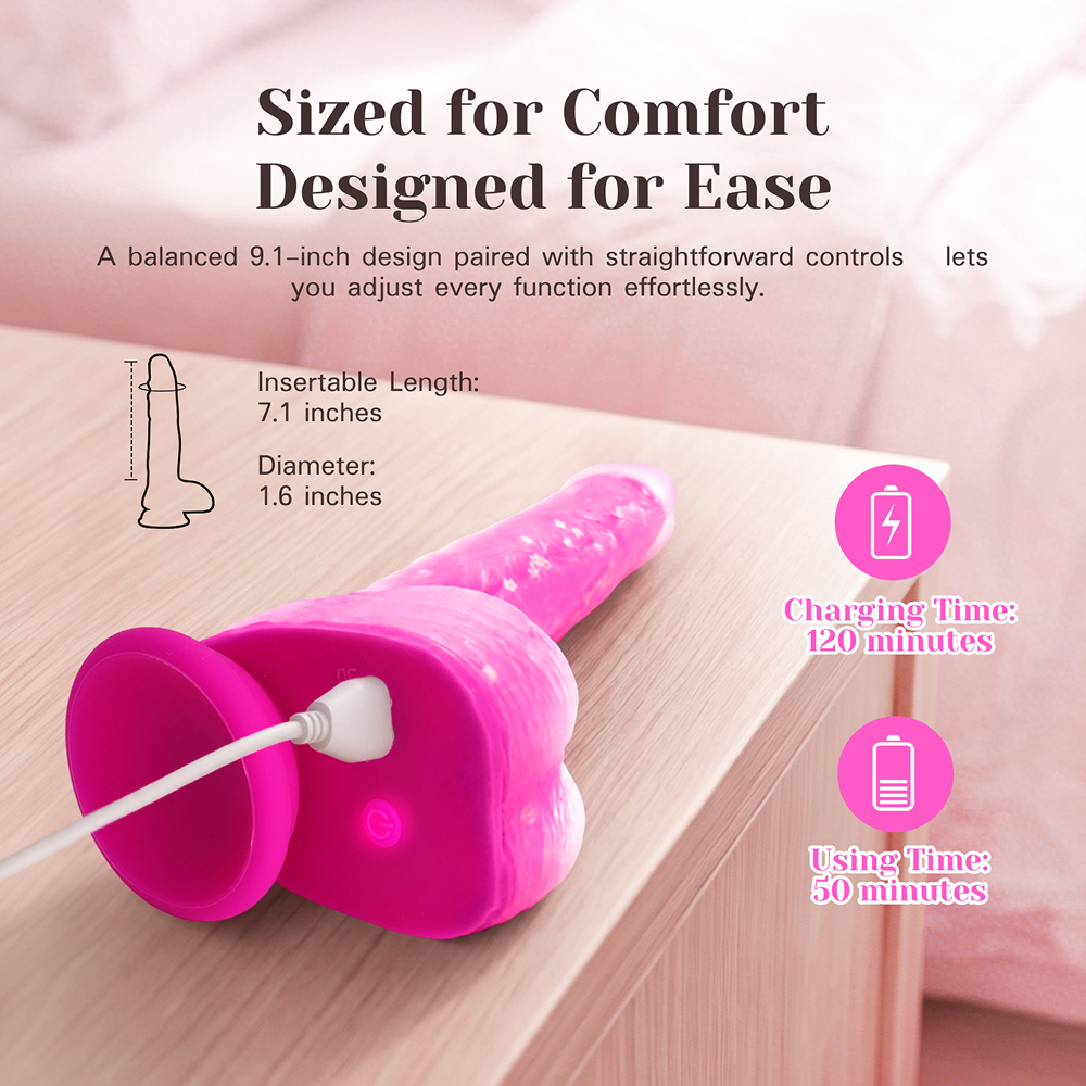 Vibrador consolador de empuje JeliVoy-8