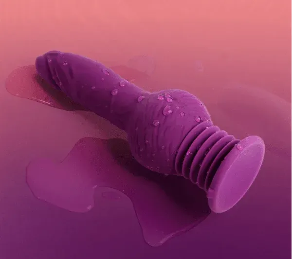 Drillme Thrusting Dildo | Purple Silicone, Dual Pleasure Drillme Thrusting Dildo | Purple Silicone, Dual Pleasure
