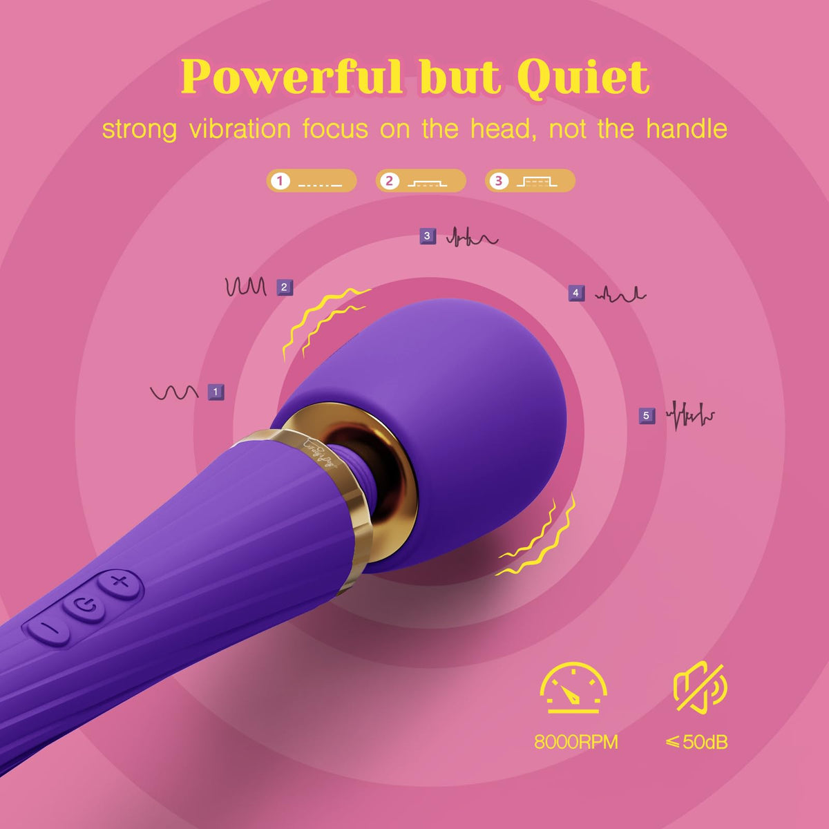 Vibrador Hammer Wand morado (B2B)-3