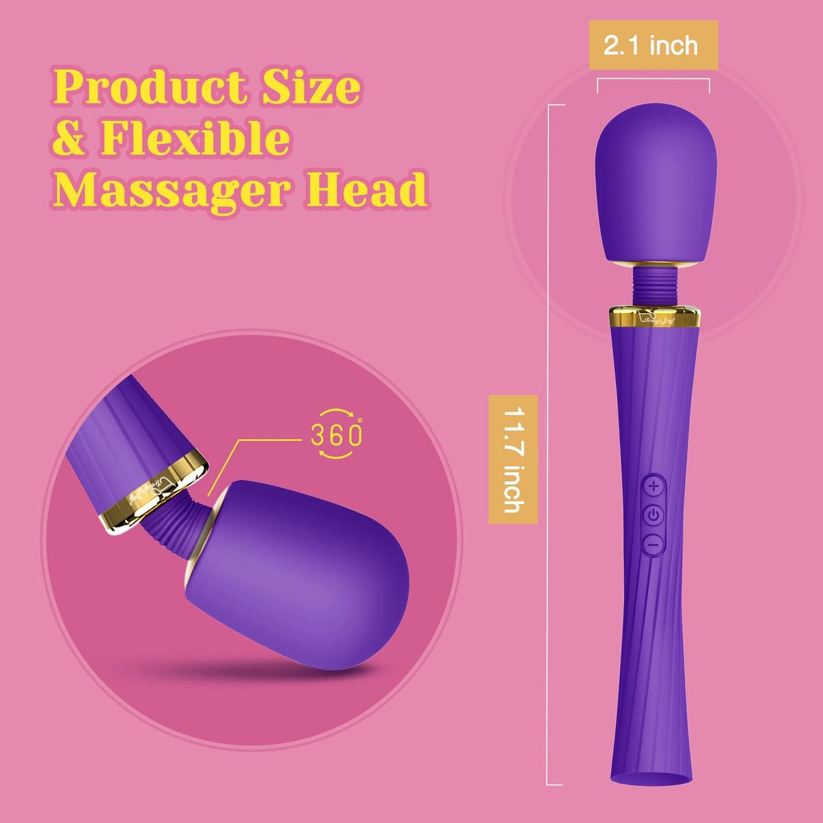 Vibrador Hammer Wand morado (B2B)-4