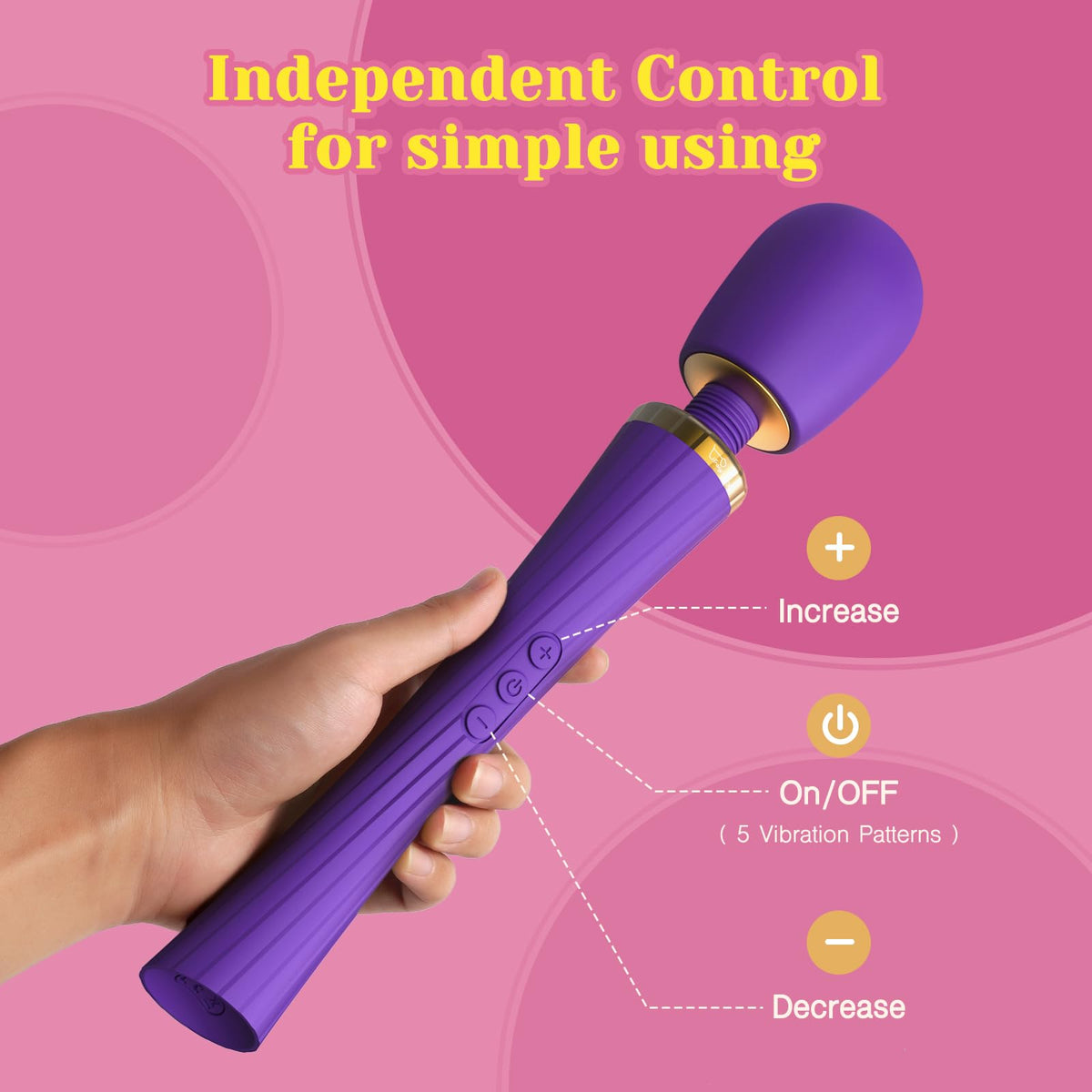 Vibrador Hammer Wand morado (B2B)-5