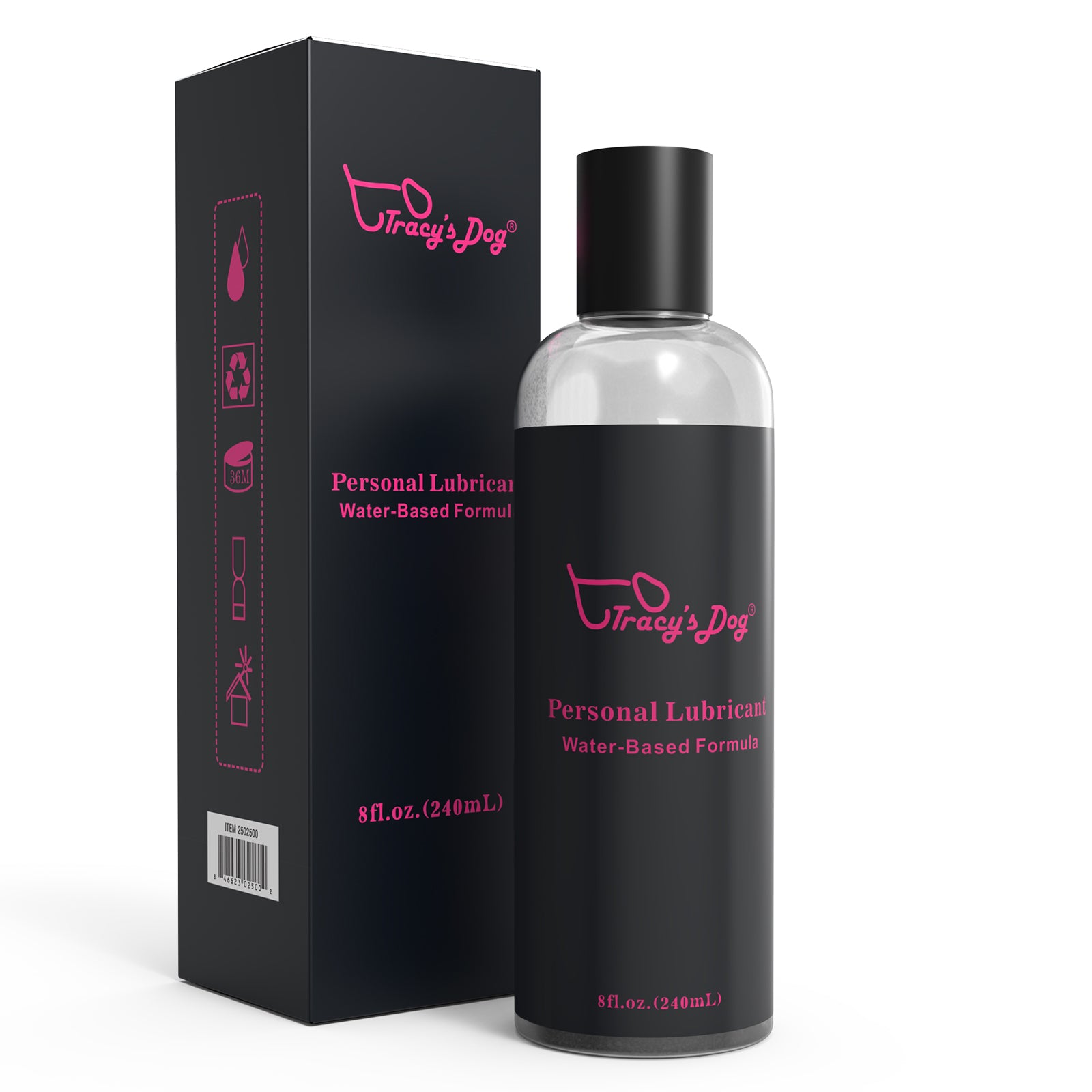 Tracy's Dog Personal Lubricant Water-Based Formula bottle and box.