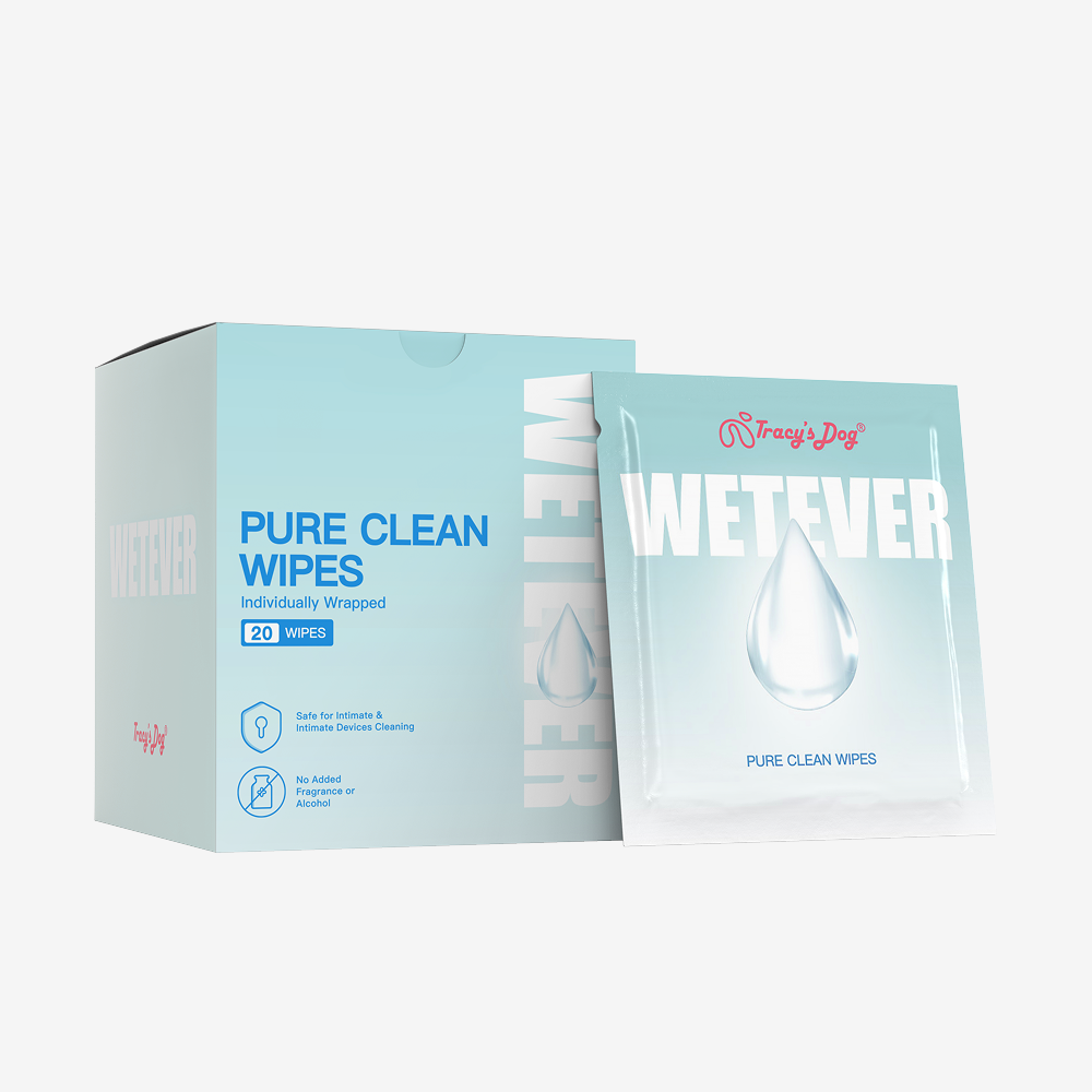 Tracy’s Dog Pure Clean Wipes 20-count pack, individually wrapped intimate cleansing wipes