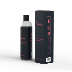 Tracy's Dog personal lubricant water-based formula bottle and box packaging.