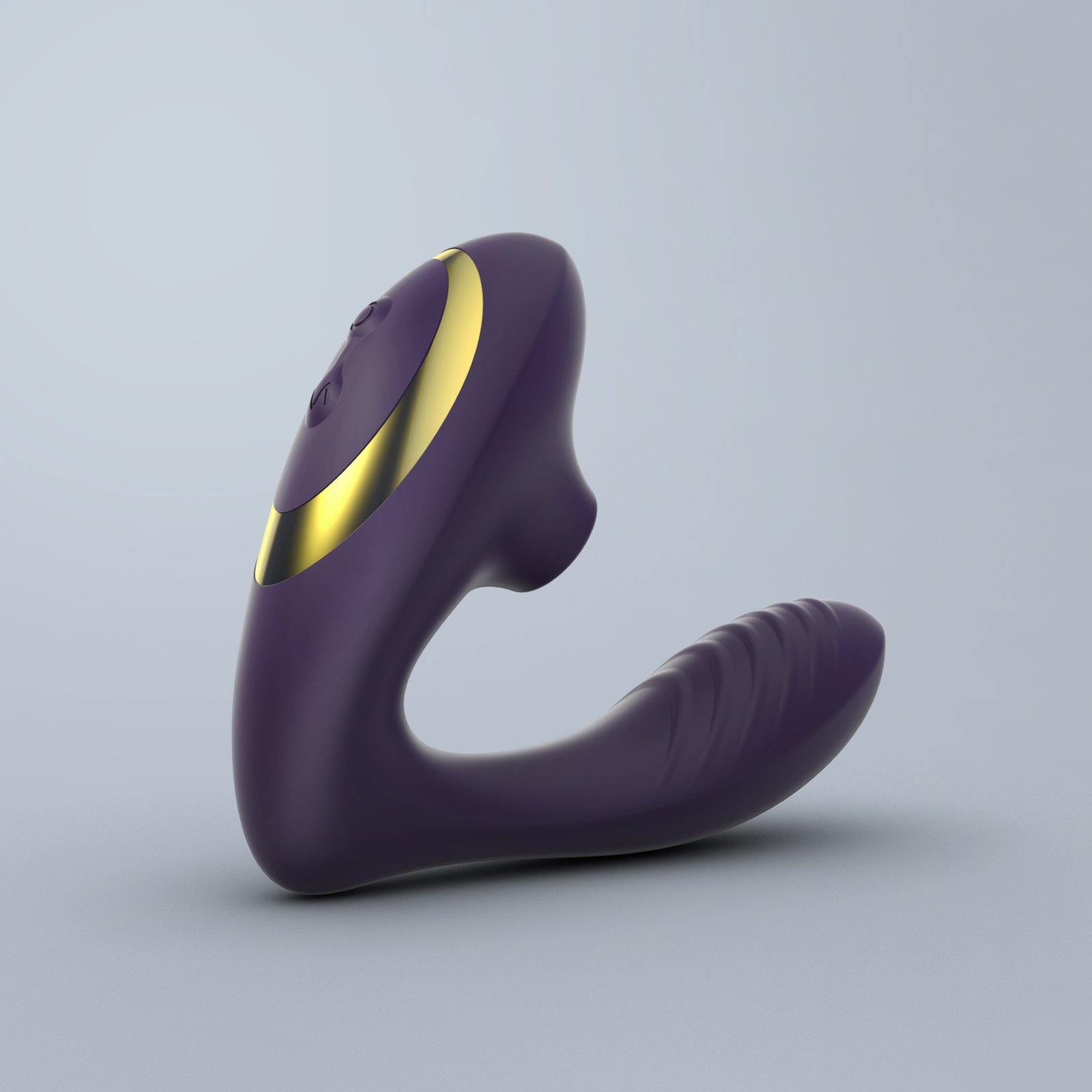Tracy's Dog P. Cat Clitoral Sucking Vibrator With Pleasure Air & Vibration  - Blue, Rechargeable, Silicone